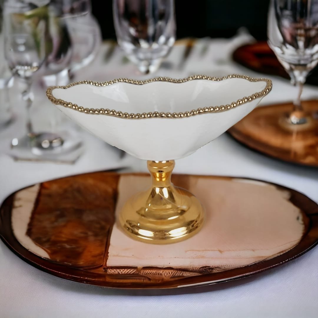 Elegant Deep Porcelain Serving Dish