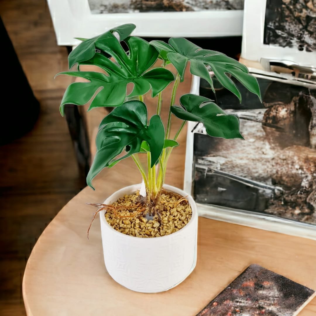 Monstera Artificial Plant in Ceramic Pot