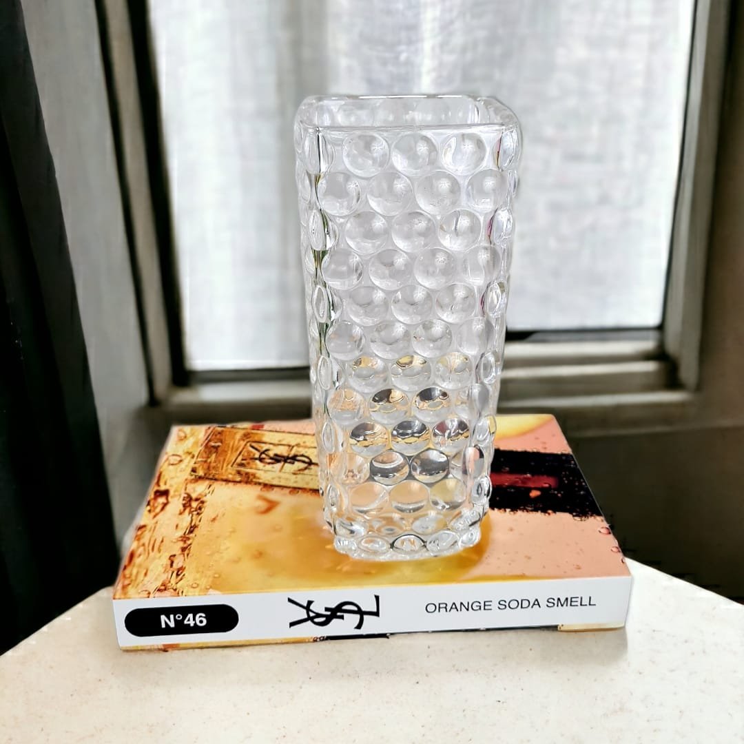 Curvy Square Crystal Vase