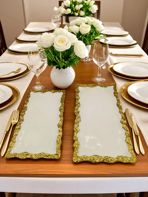 White-and-Gold-Platter-Set