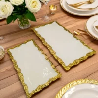 White-and-Gold-Platter-Set