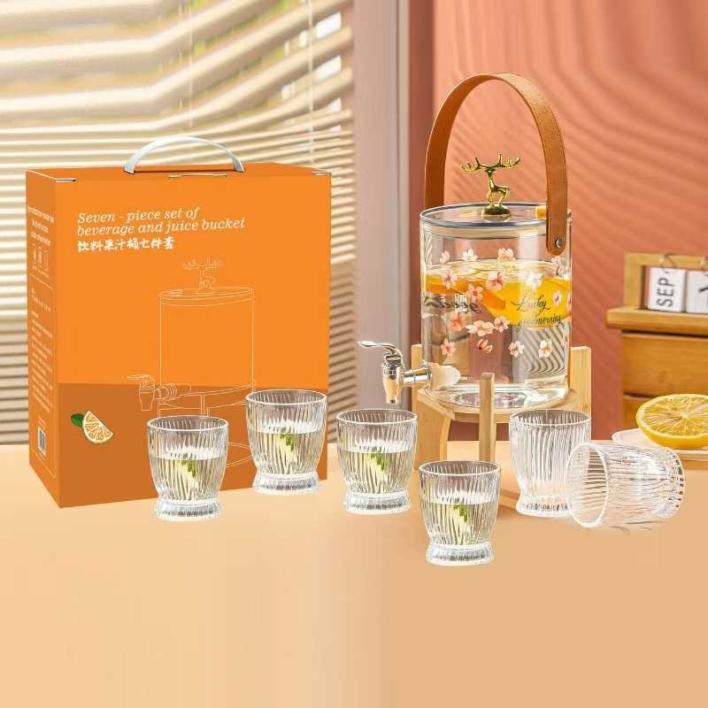 Golden Stag Beverage Dispenser 7-Piece Set