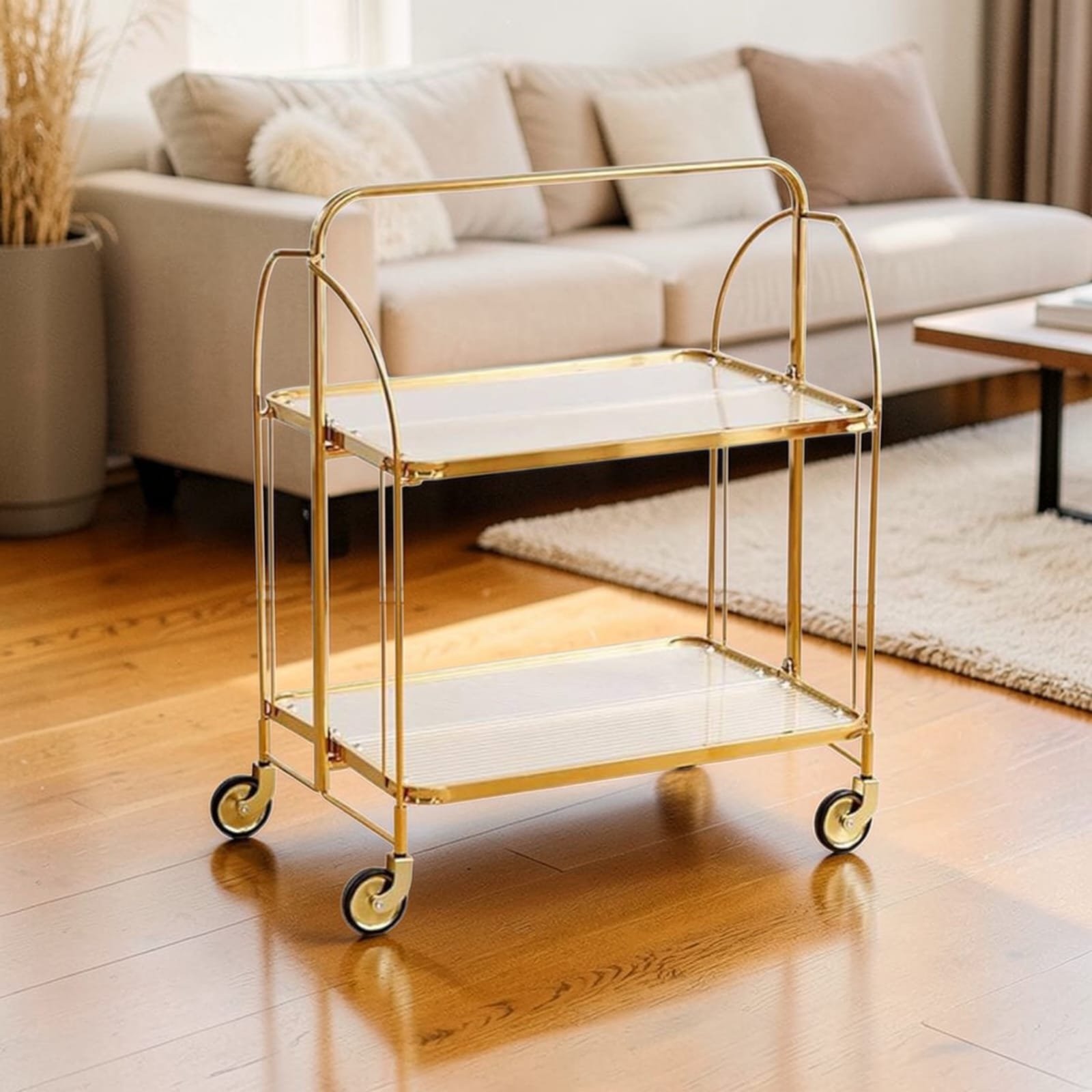 Electroplated Gold Folding Trolley