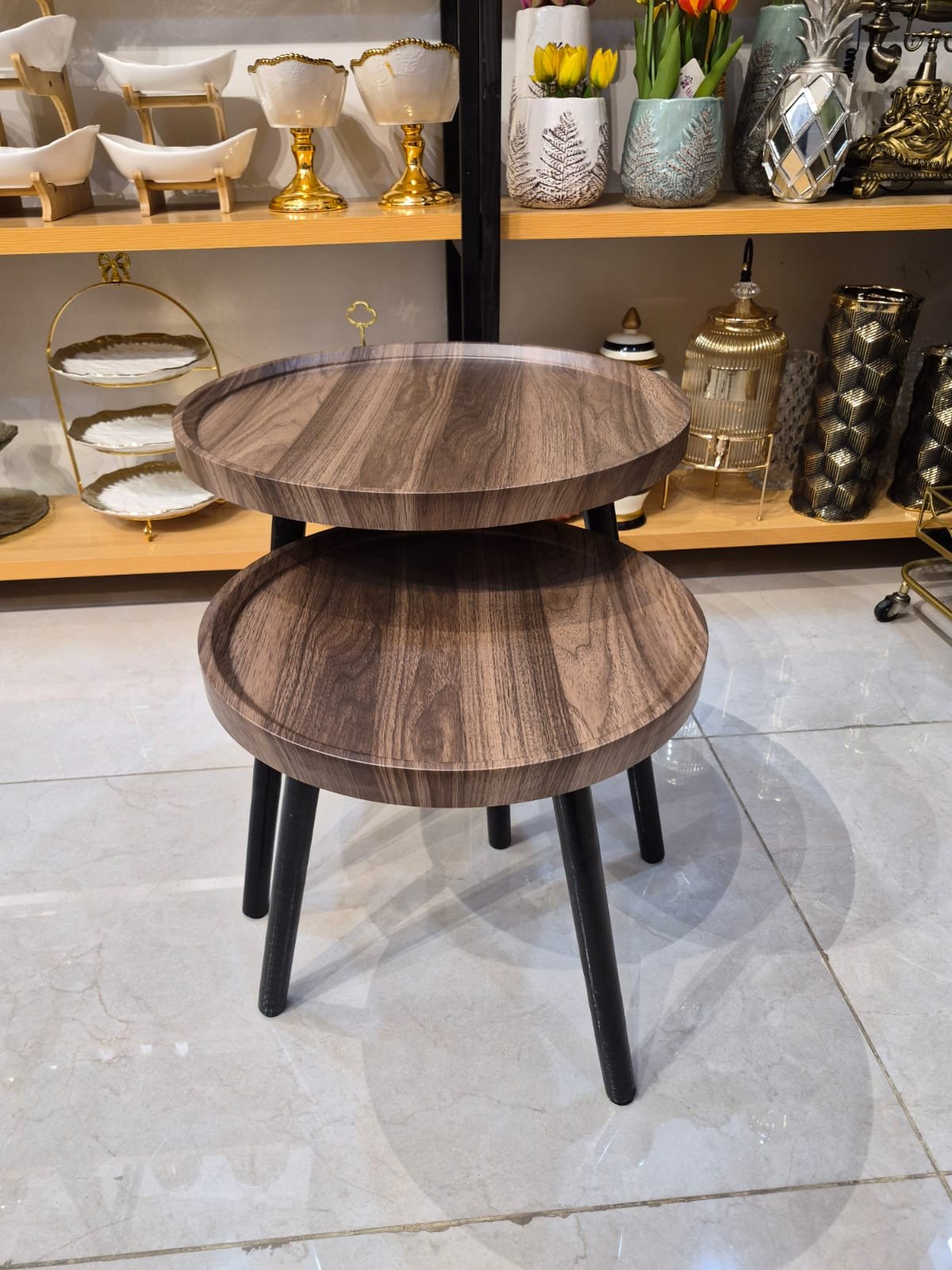 Luna Nesting Walnut Tables (Set of 2)