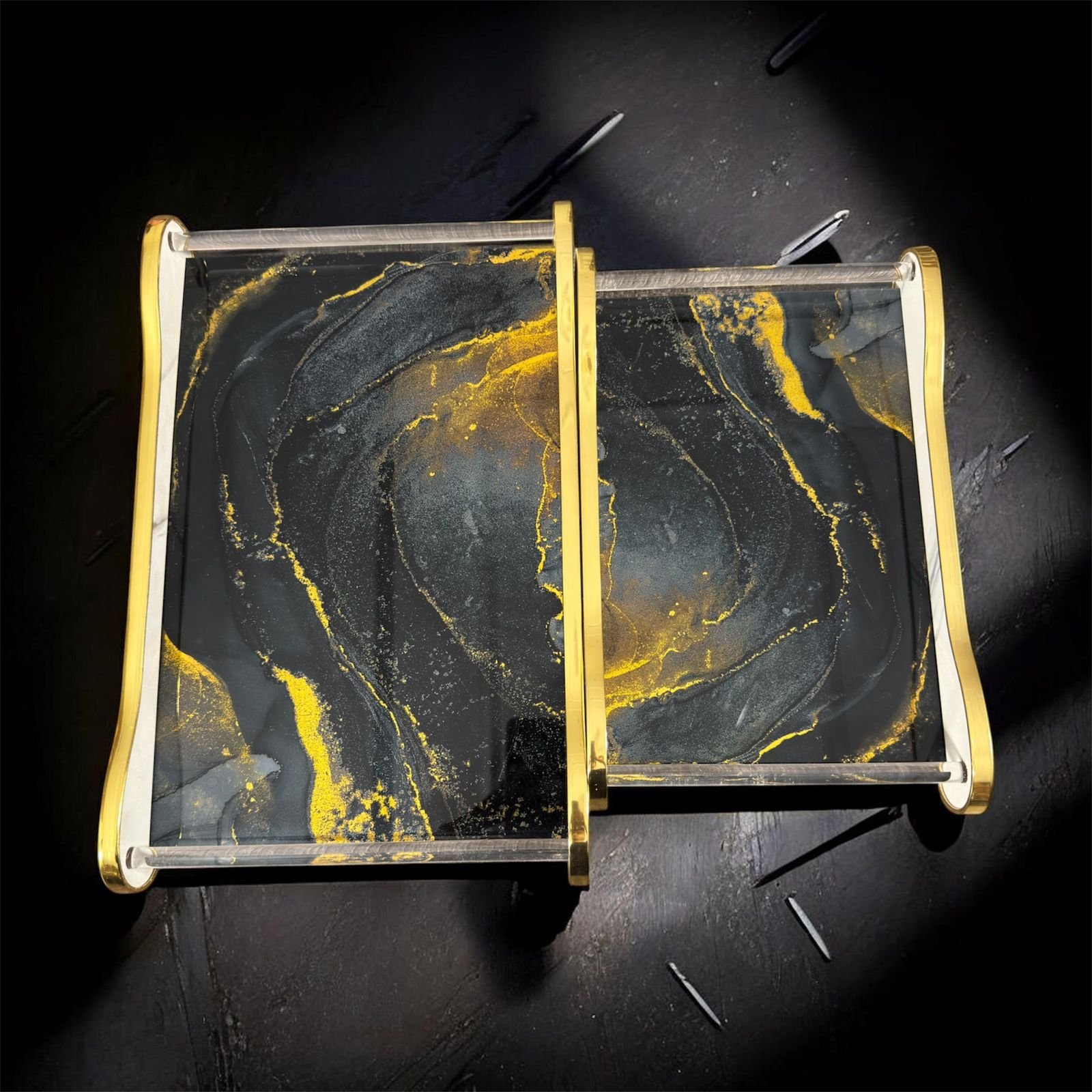 Aura Futuristic Acrylic Tray Set