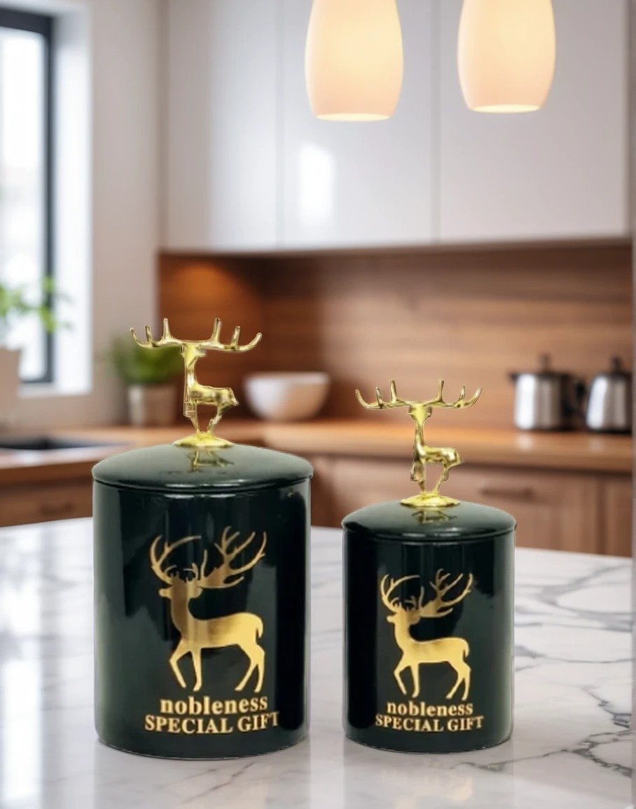 1745513812293.jpg Black Deer Candy Jar Set - Image 1