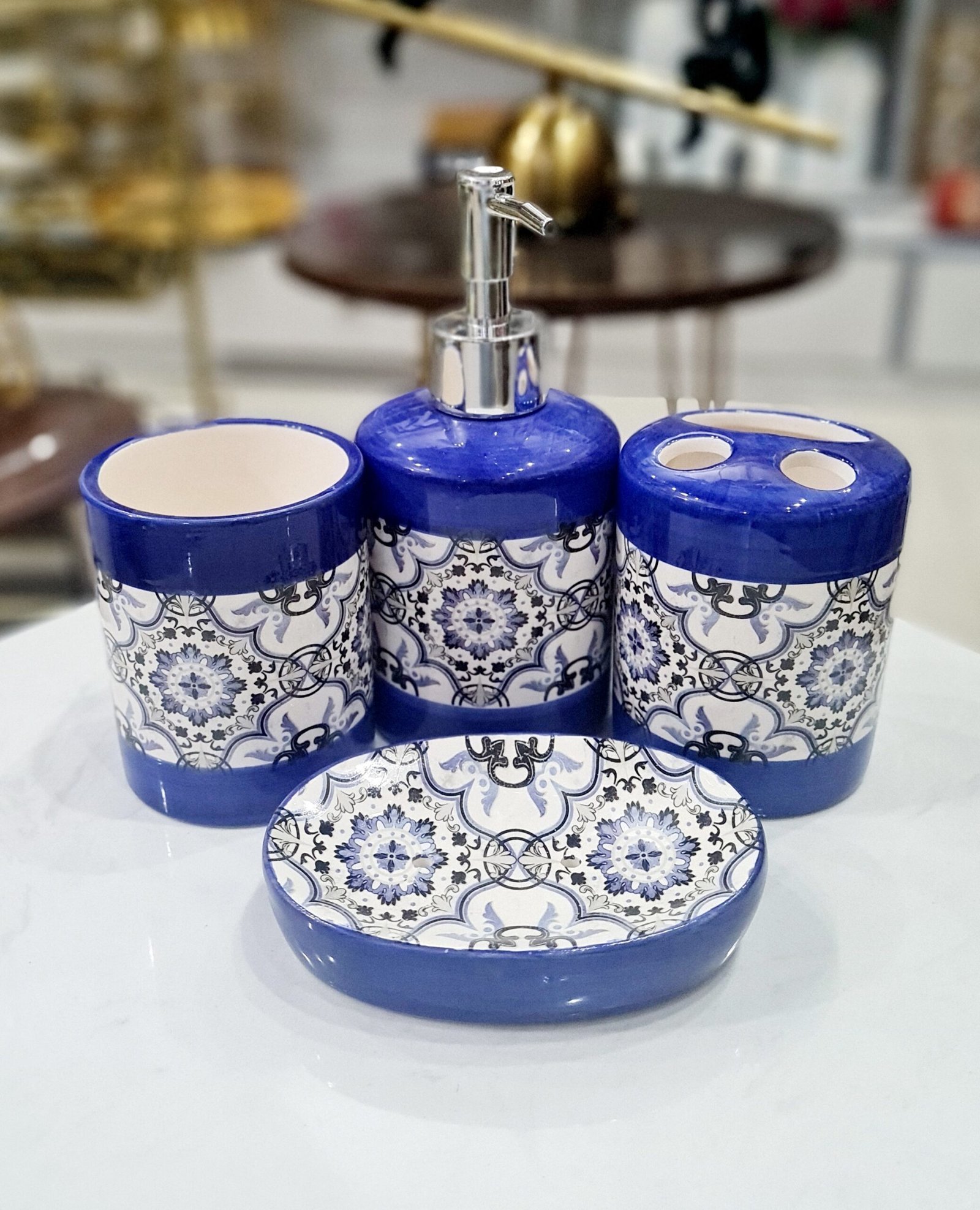 4-Pc-Bath-Set-Blue-Pottery-DV796-P3050-Q2-CBL-NTL449-scaled-1.jpg 4-piece Luxury Blue Pottery Bathroom Set - Image 1