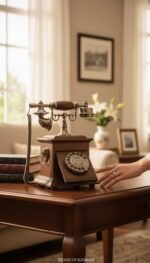 Classic Corded Cradle Telephone