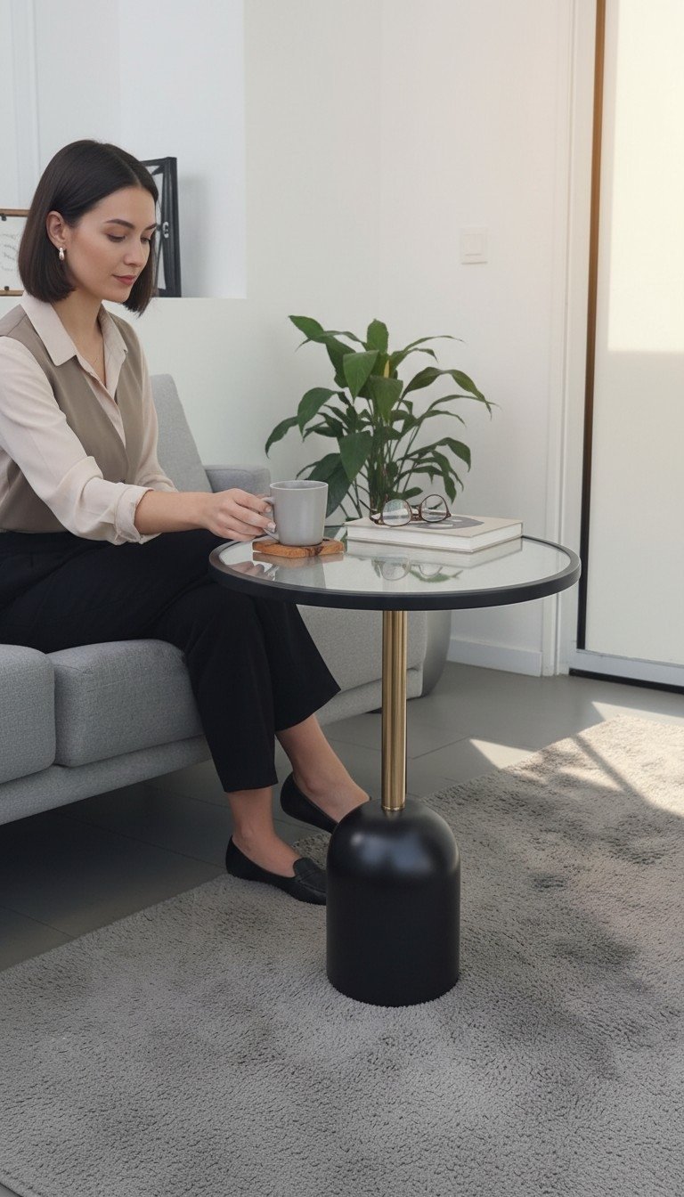 COFFEE TABLE CJ011 Dome Base Coffee Table - Image 1
