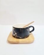 Ceramic Mug With Wooden Coaster - Image 3