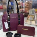 Ladies Satchel Bag with Wallet - Image 5