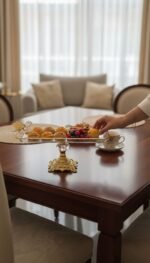 Luxury Footed Glass Serving Platter - Image 2