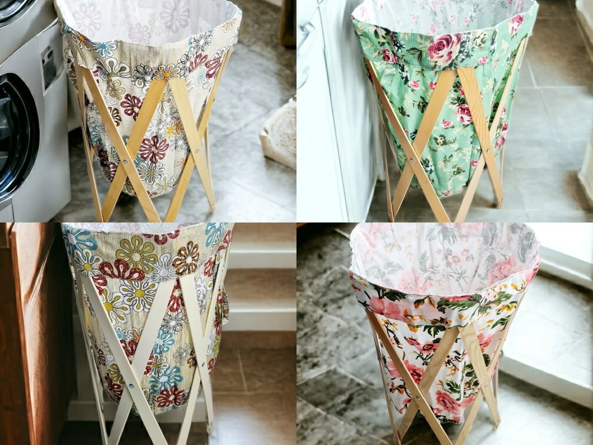 Foldable-Laundry-Basket-Collage.jpg Foldable Laundry Basket - Image 1