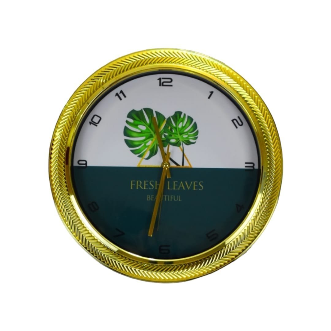 Fresh-Leaves-Wall-Clock-2416-14-IN-P3400-Q1-ITL315.jpeg Fresh Leaves Wall Clock 2416 - Image 1