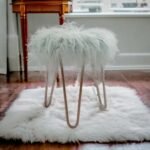 Elegant Fluffy Fur Footstool - Image 2