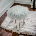 Elegant Fluffy Fur Footstool - Image 3