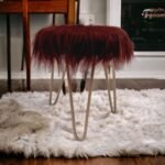 Elegant Fluffy Fur Footstool - Image 4