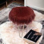 Elegant Fluffy Fur Footstool - Image 5