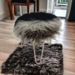 Elegant Fluffy Fur Footstool - Image 7