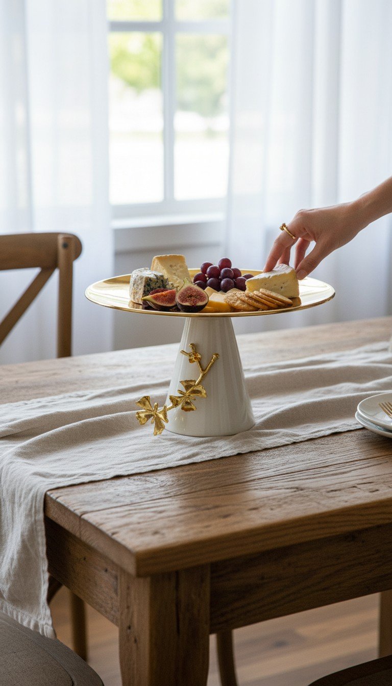HK 875 LARGE Decorative Gilded Canopy Cake Dish – Large - Image 1