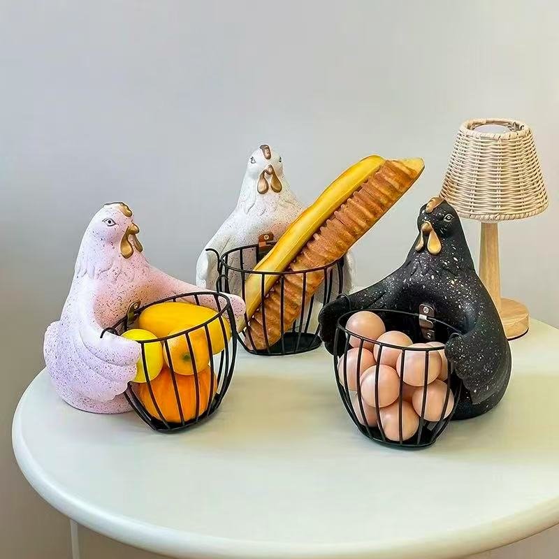 JKC90 ALL COLOR Hugging Chicken Kitchen Storage Basket - Image 1