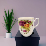 Classic English Rose Fine Bone China Coffee Mug