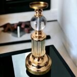 Metal and Glass Ball Candle Stand - Image 2