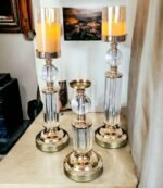 Metal and Glass Ball Candle Stand - Image 4