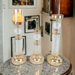 Metal and Glass Ball Candle Stand - Image 3