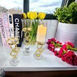 Metal Ring Crystal Ball Candle Stand