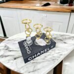 Metal Ring Crystal Ball Candle Stand - L