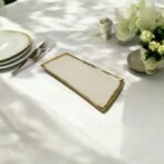 White Gold Porcelain Serving Trays - Image 5