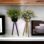 Artificial Flowers in Metal Pot - Image 3