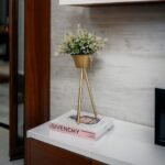 Artificial Flowers in Metal Pot - Image 6