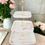 Porcelain Three Layer Desert Serving Platter - Image 2