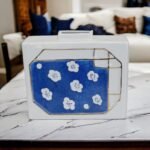 White Gilded Porcelain Flat Flask Vase - Image 4