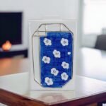 White Gilded Porcelain Flat Flask Vase - Image 6