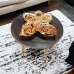 Porcelain Dry Fruit Dish with Wooden Handle - Image 3