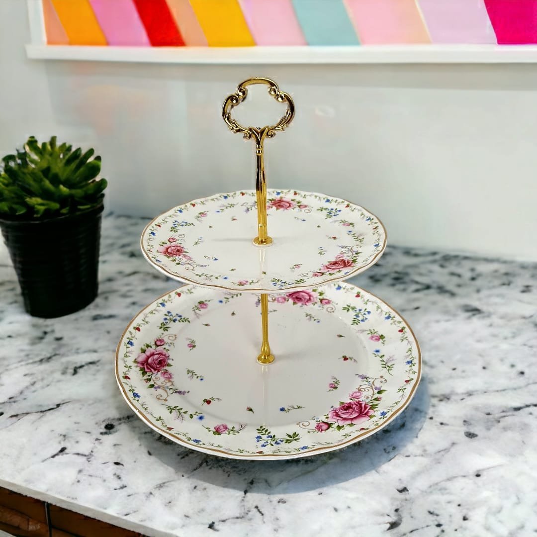 Royal_albert_three_two_serving_platter_3.jpeg Royal Albert Serving Platter Two Tier - Image 1