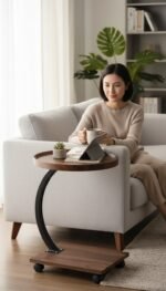 C-Shaped Movable Side Table