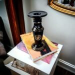 Black and Gold Porcelain Candle Stand - Image 4