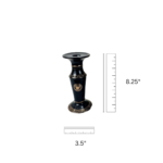 Black and Gold Porcelain Candle Stand - Image 7
