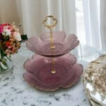 Two Tier Glass Serving Platter - Image 3