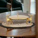 Gold Resin Deer Trio Tray Flat - Image 3