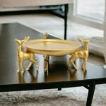 Gold Resin Deer Trio Tray Flat - Image 4