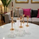 Crystal Candle Stand Set of 6