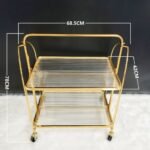 Electroplated Gold Folding Trolley - Image 3
