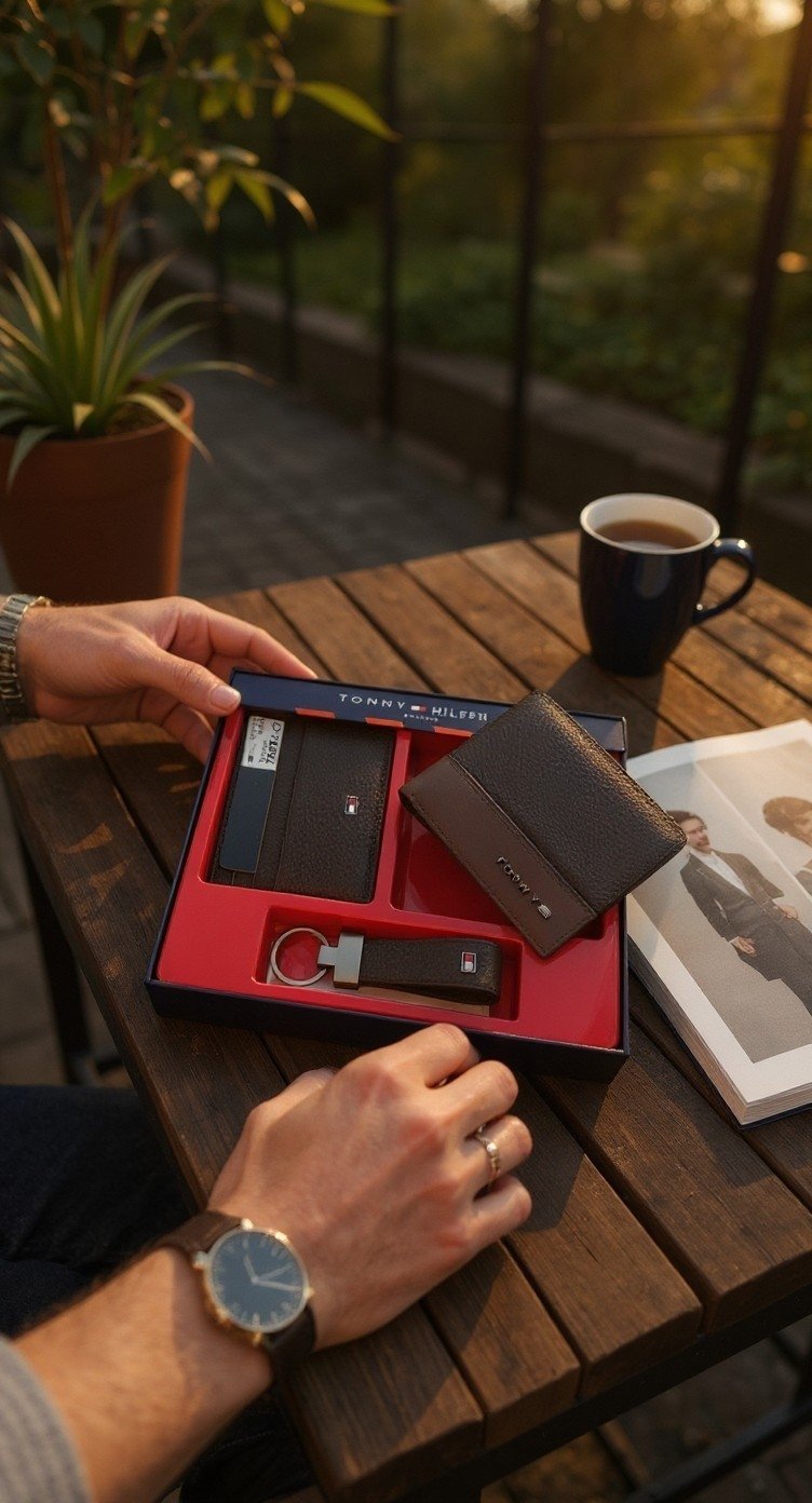 7508G-CF-TH COFFEE Coffee Wallet, Cardholder & Keychain Gift Set - Image 1