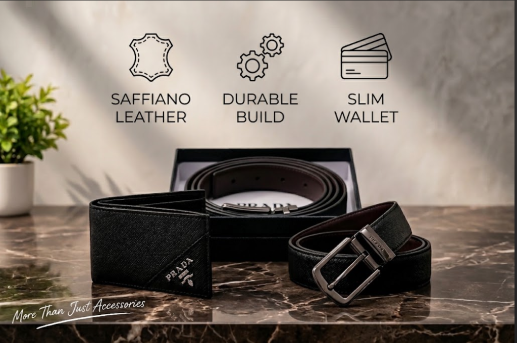 Black Wallet and Belt Gift Set