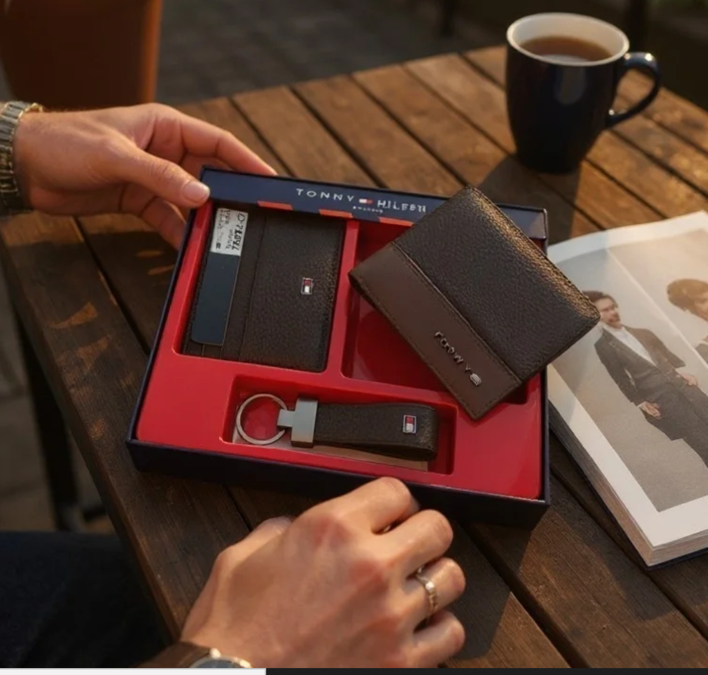 Coffee Leather Gift Set